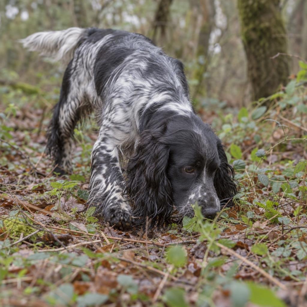 gpt-image-2.5-sunburst_A_highly_photorealistic_English_Cocker_Spaniel_actively_searching_through_low_wo-0