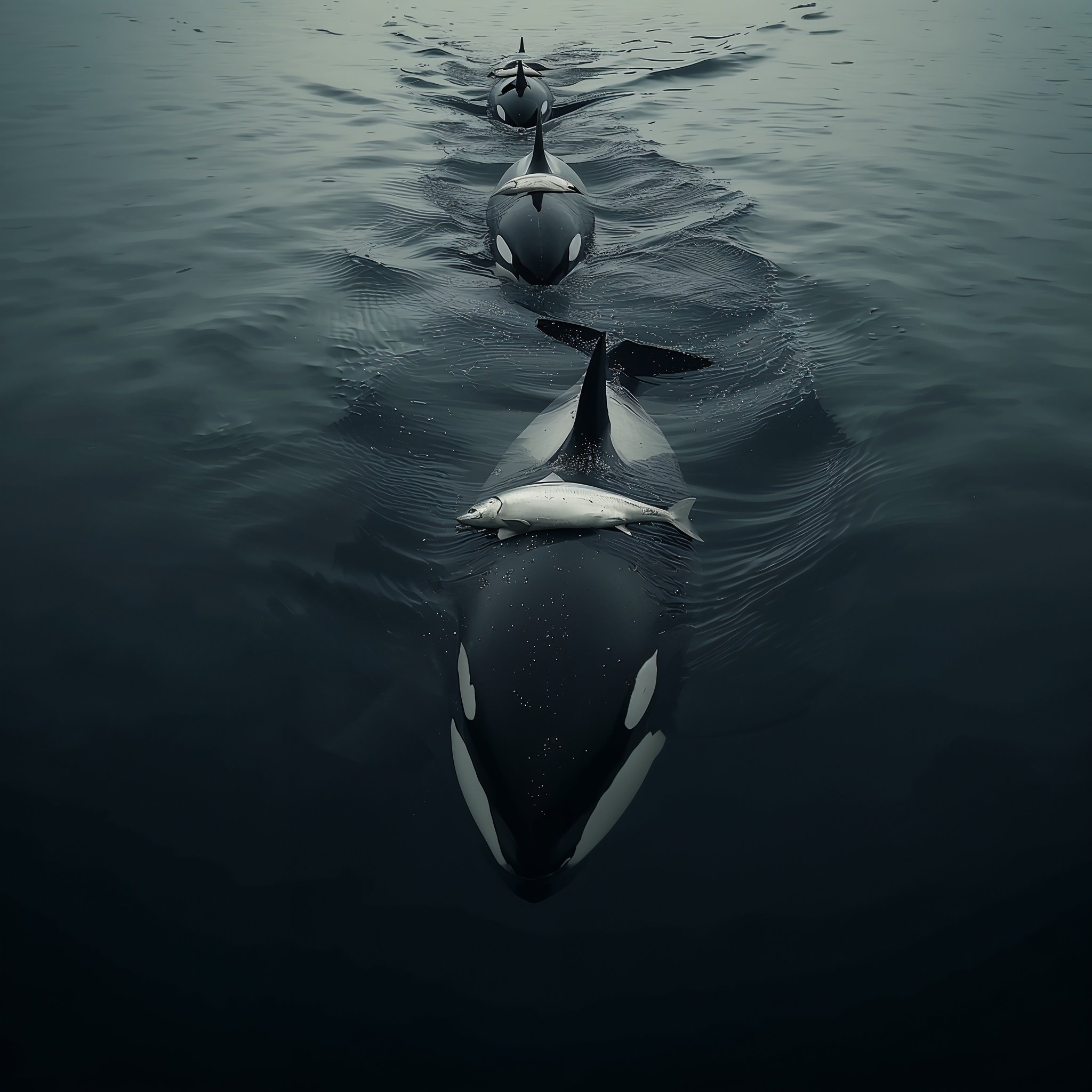 lucid-origin_A_photorealistic_black-and-white_orca_moving_slowly_and_solemnly_through_calm_da-0 lucid-origin_A_photorealistic_black-and-white_orca_moving_slowly_and_solemnly_through_calm_da-0