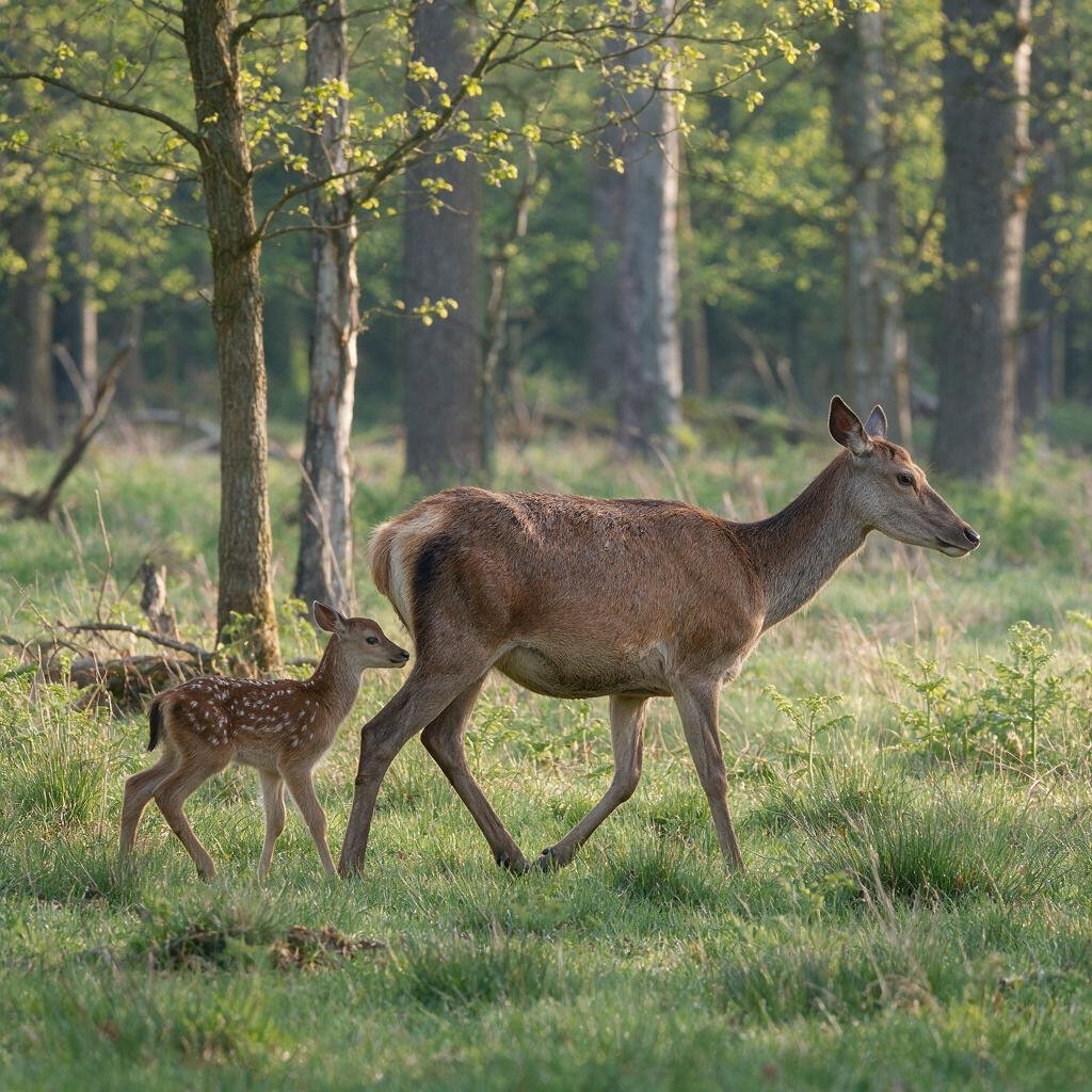seedream-5.0-pro_A_highly_photorealistic_red_deer_hind_with_a_spotted_young_calf_moving_quietly_t-0 seedream-5.0-pro_A_highly_photorealistic_red_deer_hind_with_a_spotted_young_calf_moving_quietly_t-0
