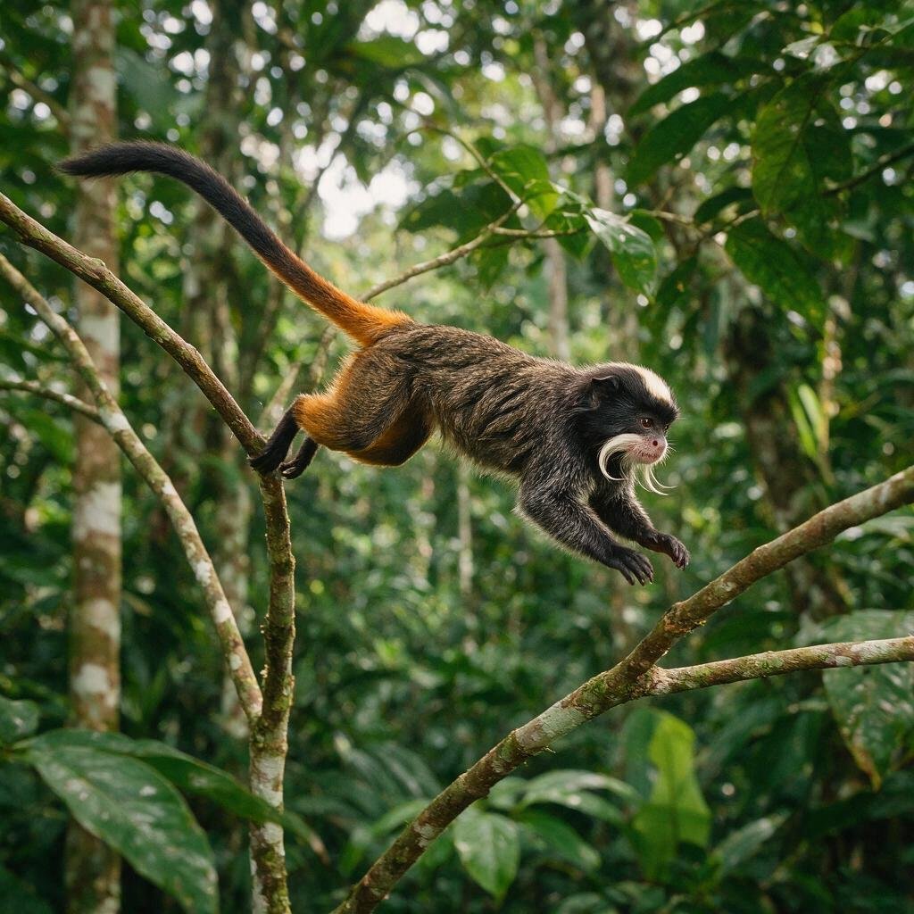 seedream-5.0-pro_A_photorealistic_emperor_tamarin_leaping_lightly_between_thin_branches_in_the_Am-0 seedream-5.0-pro_A_photorealistic_emperor_tamarin_leaping_lightly_between_thin_branches_in_the_Am-0