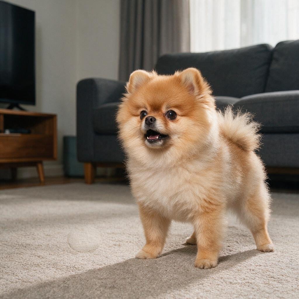 seedream-5.0-pro_A_photorealistic_Pomeranian_in_a_living_room_reacting_alertly_to_a_doorbell_soun-0