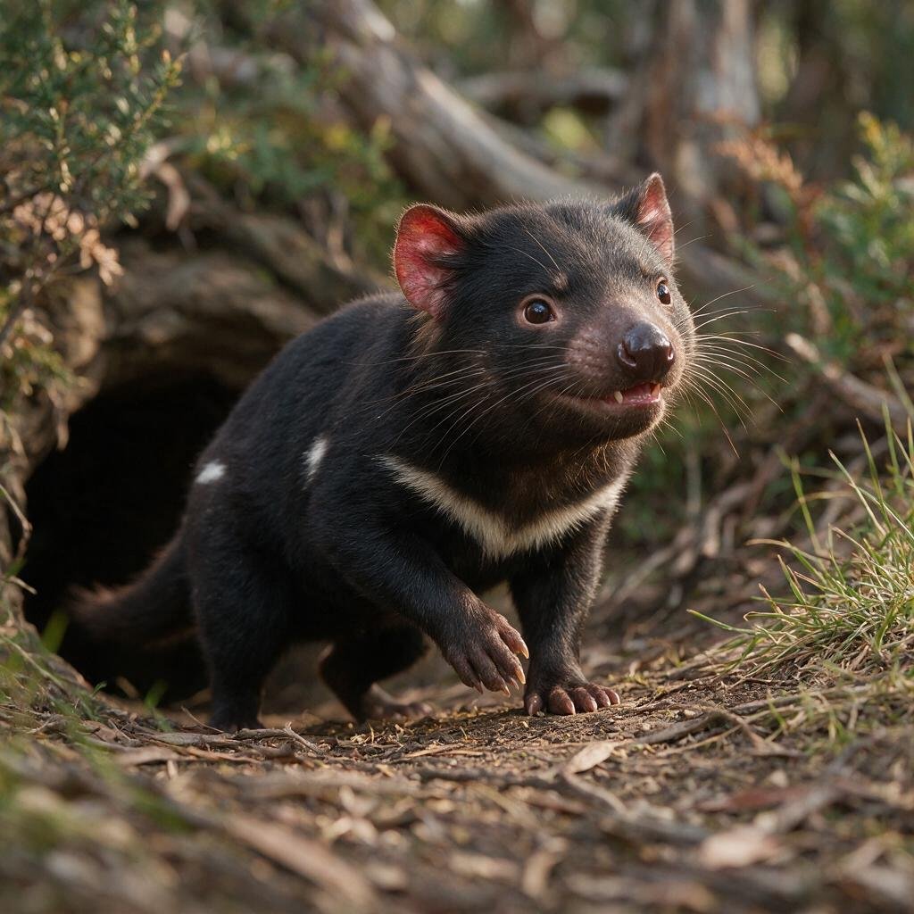 seedream-5.0-pro_A_photorealistic_young_Tasmanian_devil_exploring_near_a_den_entrance_curious_pos-0 seedream-5.0-pro_A_photorealistic_young_Tasmanian_devil_exploring_near_a_den_entrance_curious_pos-0